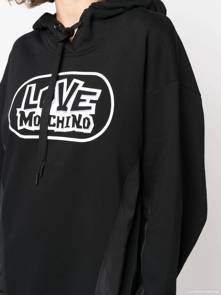Affordable hooded print logo dress Love Women Moschino sweater 0329